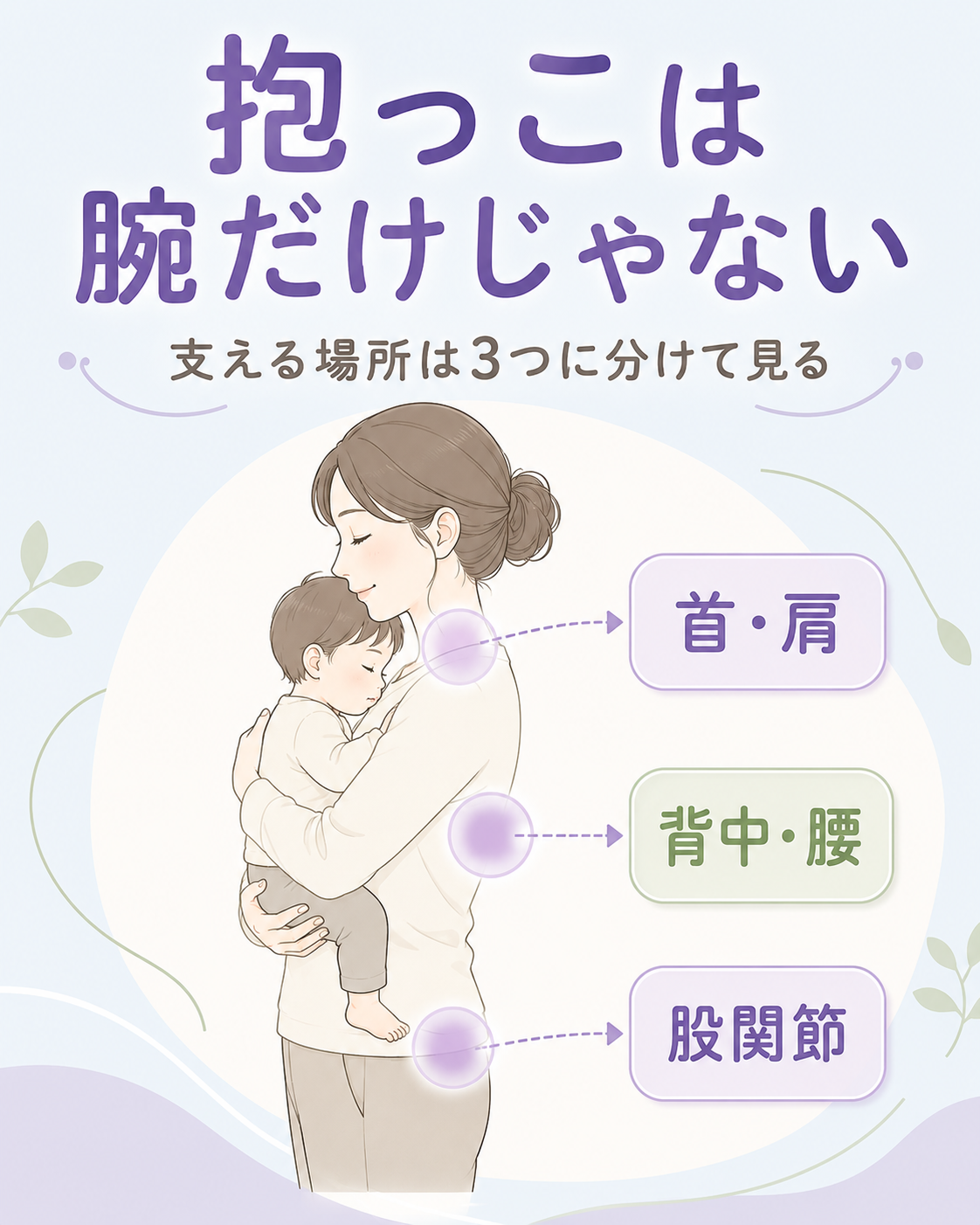 次の抱っこで試したい3つの動作