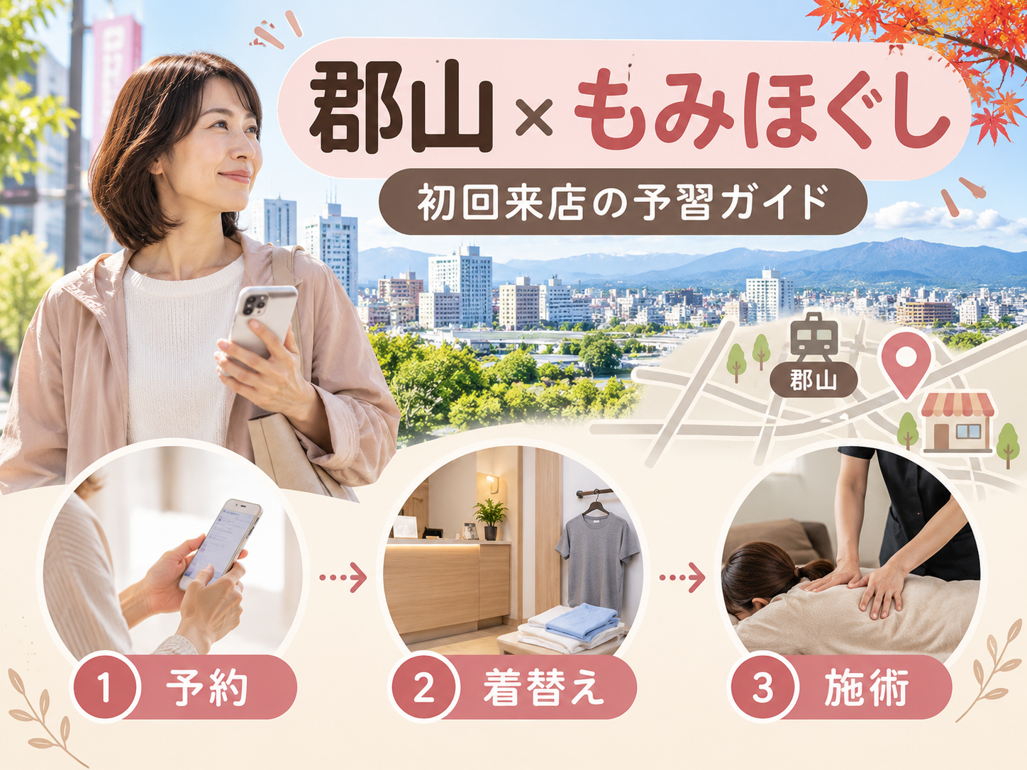 はじめての郡山のもみほぐし｜着替えや施術の流れ