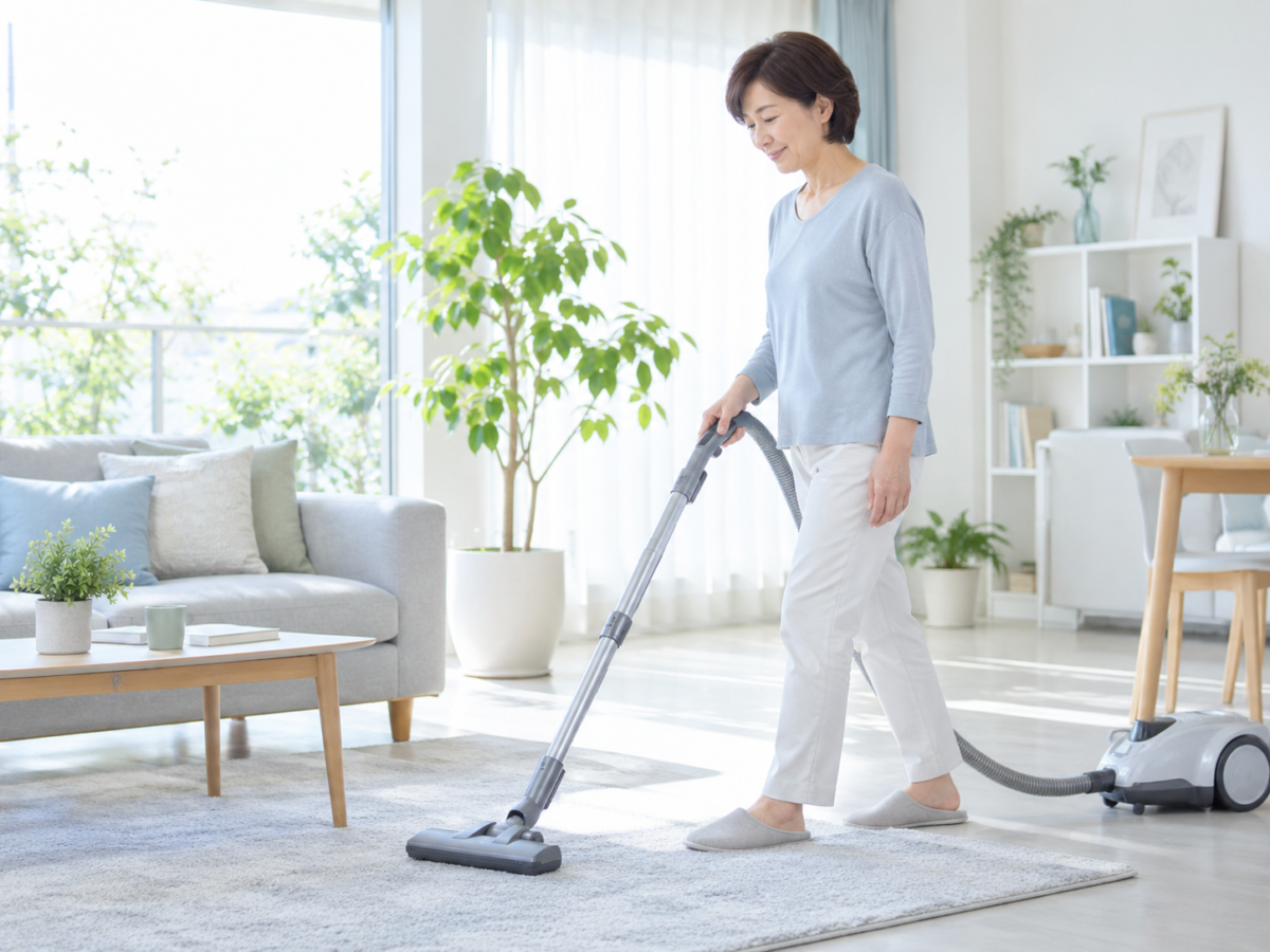 掃除機をかけると腰が重い｜往復動作の見直し方