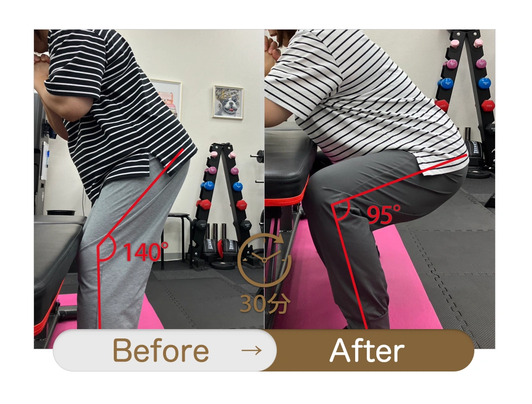 もみほぐし【肩こり／腰痛改善】リラクボディのビフォーアフター