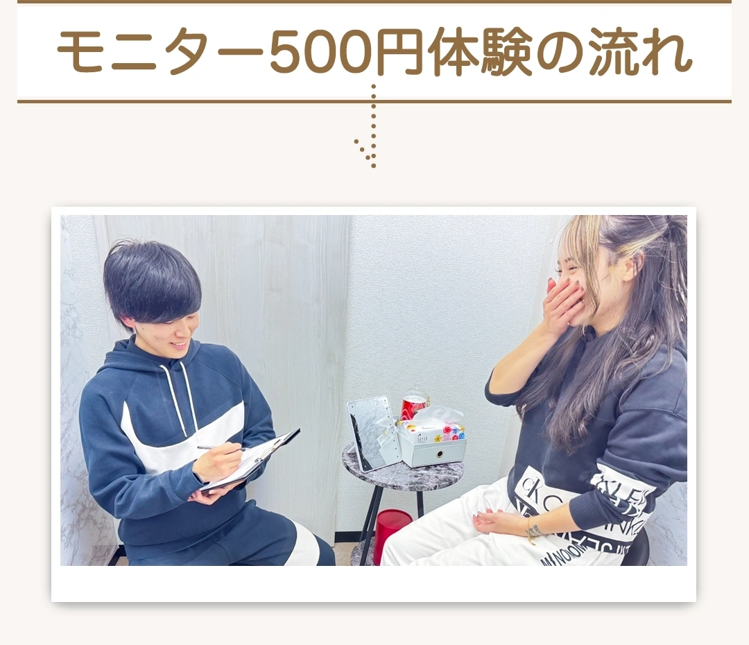 モニター500円体験の流れ